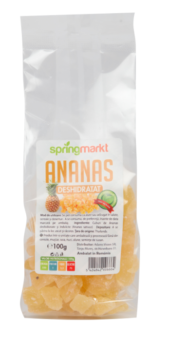 Ananas deshidratat 100gr - Springmarkt [1]