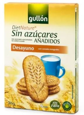 Biscuiti fara zahar cu cereale integrale 216gr - Gullon [1]