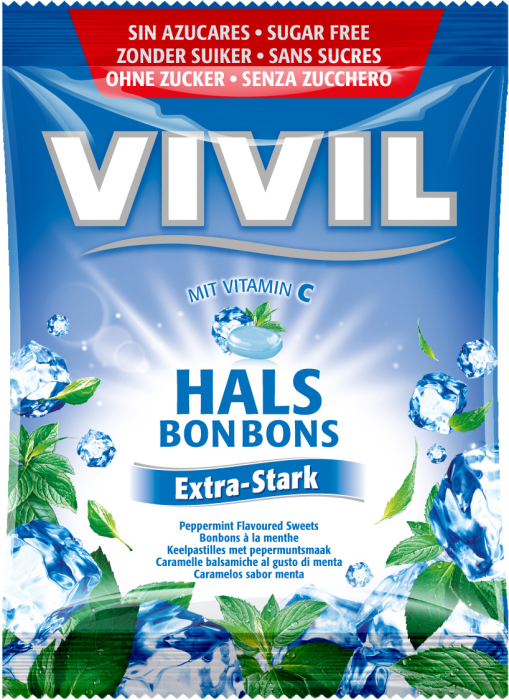 Vivil bomboane menta cu vit.c fara zahar 60gr (extra stark) - Vivil [1]
