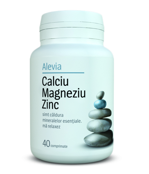 Calciu+magneziu+zinc 40cpr - Alevia [1]