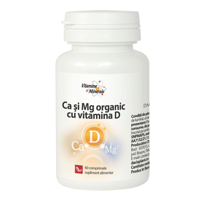 Ca si mg organic cu vitamina d 60cpr - Dacia Plant [1]