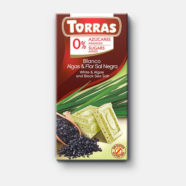 Ciocolata alba+alge+sare mare 75gr - Torras [1]
