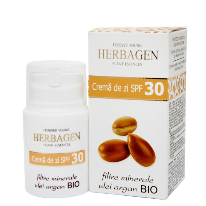Crema spf 30 zi filtre min.&ul.argan 50gr - Herbagen [1]