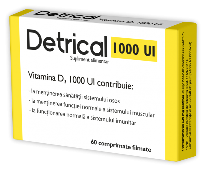 Detrical d3 1000iu 60cpr - Zdrovit [1]