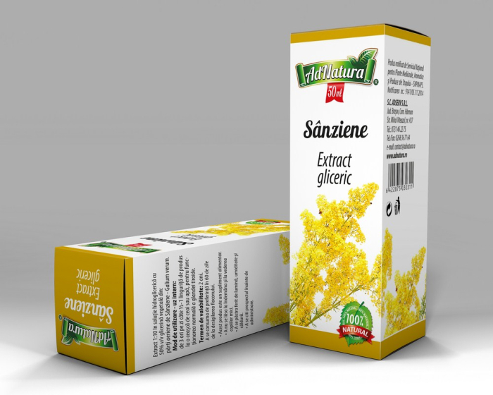 Extract gliceric sanziene cu fl.galbene 50ml - Adserv [1]