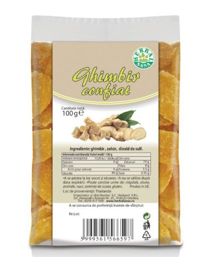 Ghimbir confiat, 100gr - Herbavit [1]