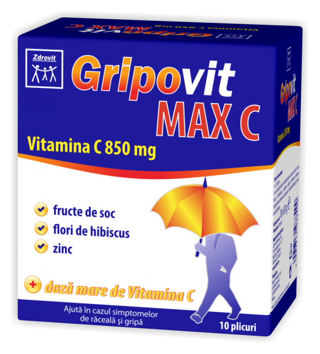 Gripovit max c vitamina c 850mg 10dz - Zdrovit [1]