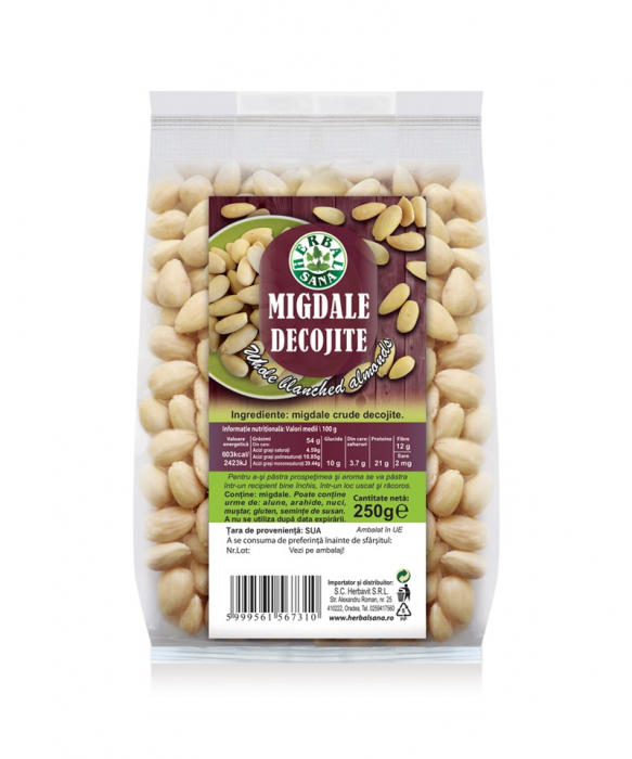 Migdale crude decojite 250gr - Herbavit [1]