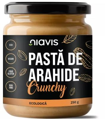 Pasta de arahide crunchy ecologica 250gr - Niavis [1]