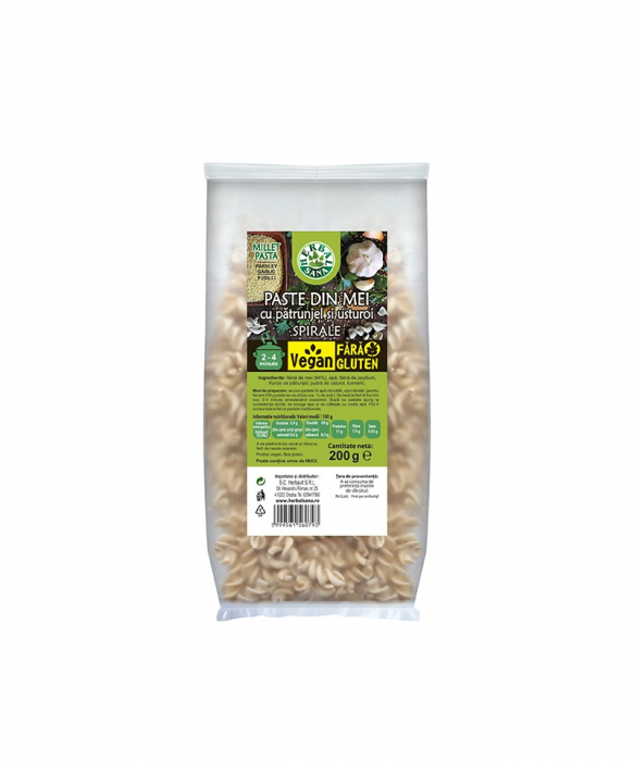 Paste spirale mei cu patrunjel si usturoi, 200gr - Herbavit [1]