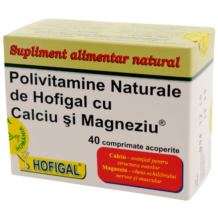 Polivitamine calciu si magneziu 40cpr - Hofigal [1]