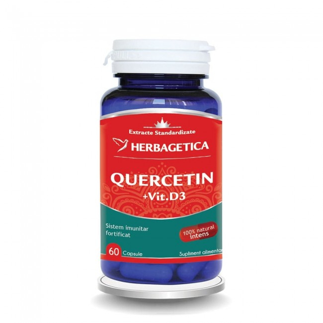 Quercetin+vit.d3 60cps - Herbagetica [1]