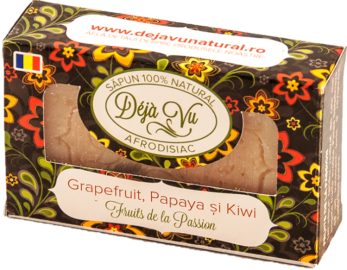 Sapun natural cu grapefruit, kiwi si papaya 90gr - Deja Vu [1]