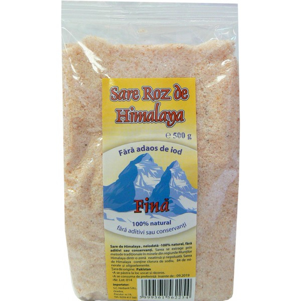 Sare roz de himalaya fina, 500gr - Herbavit [1]