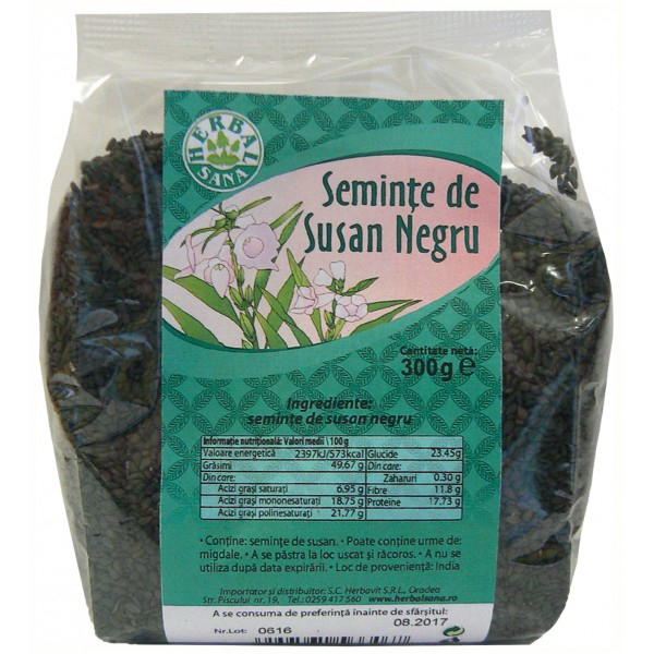 Seminte de susan negru, 300gr - Herbavit [1]