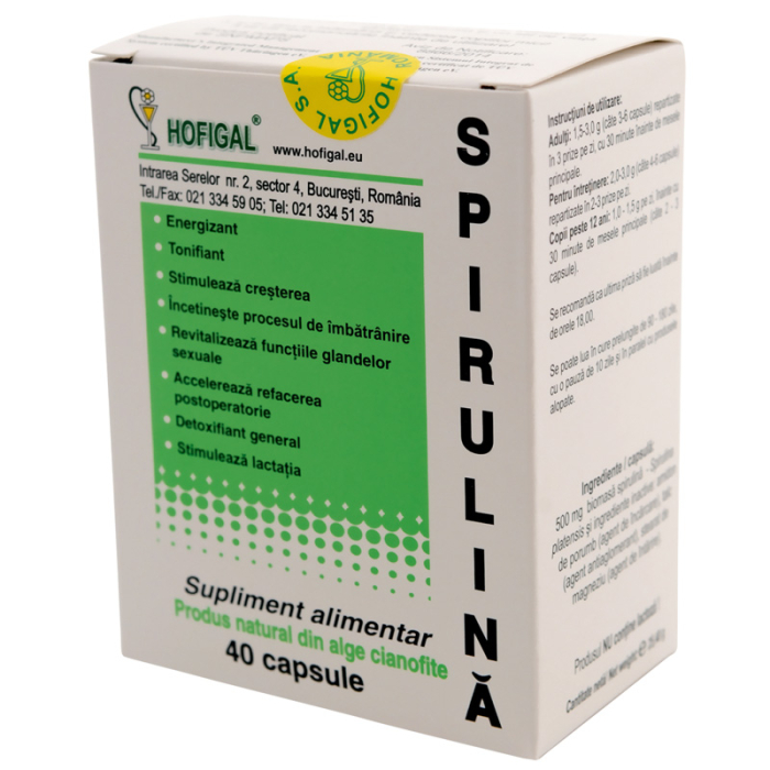 Spirulina  500mg 40cps - Hofigal [1]