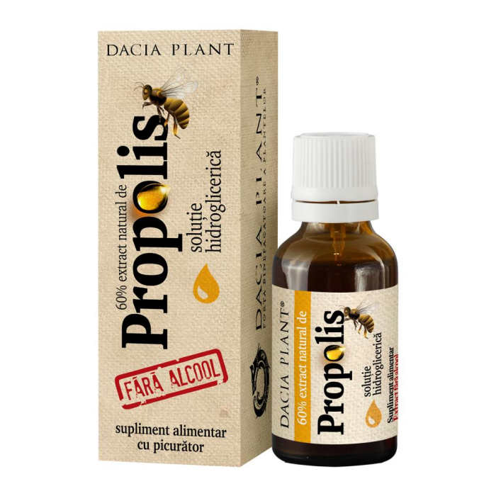 Tinctura propolis fara alcool picaturi 20ml - Dacia Plant [1]