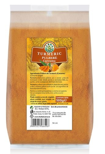 Pulbere de turmeric, 500gr - Herbavit [1]