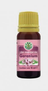 Ulei esential de geranium 100% pur, 10ml  - Herbavit [1]