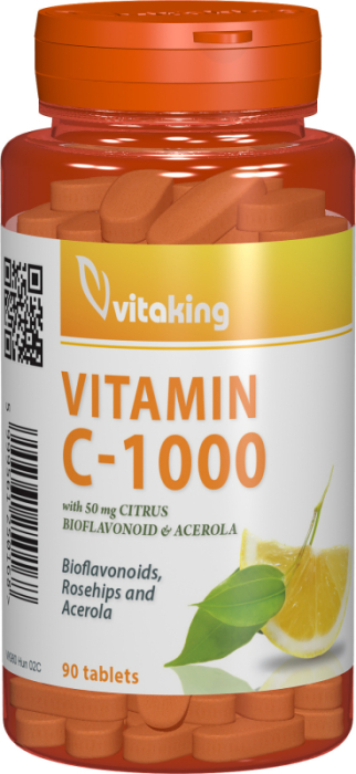 Vitamina c 1000mg cu bioflavonoid 90cpr - Vitaking [1]