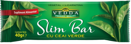 Alimente & Dieta - Baton slim bar cu ceai verde 40gr - Vedda