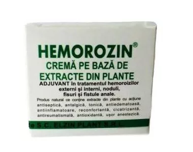 Afectiuni uro-genitale - Hemorozin crema extracte plante 50ml - Elzin Plant