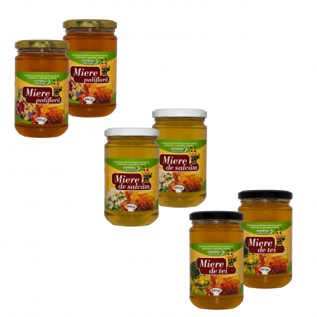 Derivate din miere - Miere Mix Pachet 6 buc - Onedia