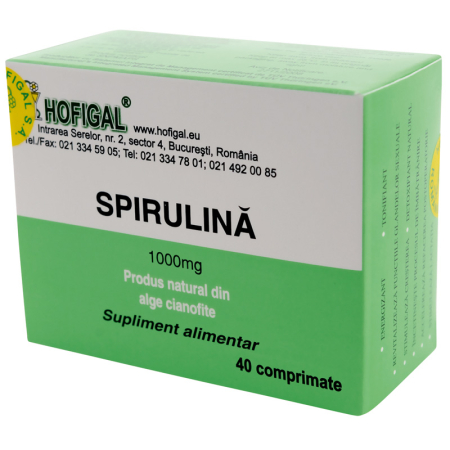Afectiuni - Spirulina 1000mg 40cpr - Hofigal
