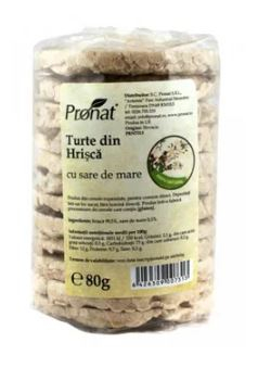 Alimente & Dieta - Turte hrisca sare de mare 80gr - Pronat