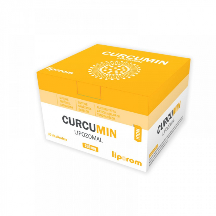 Curcumin lipozomal 200mg, 30 plicuri, Liporom [1]