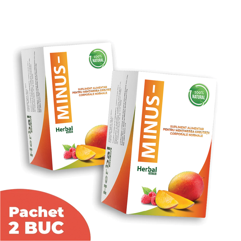 Produse - Supliment alimentar pentru controlul greutatii  MINUS- | Pachet 2 buc (60 comprimate)