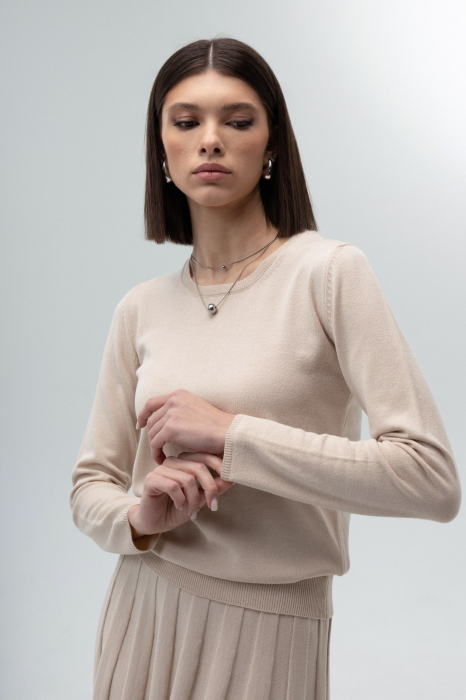 COMPLEU TRICOTAT BLUZA DAMA CLASICA SI FUSTA EVAZATA CU PLIURI ML153F265 [10]