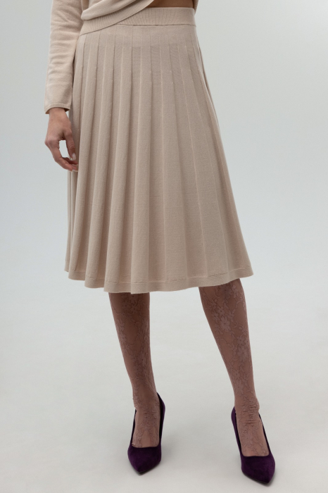 COMPLEU TRICOTAT BLUZA DAMA CLASICA SI FUSTA EVAZATA CU PLIURI ML153F265 [8]