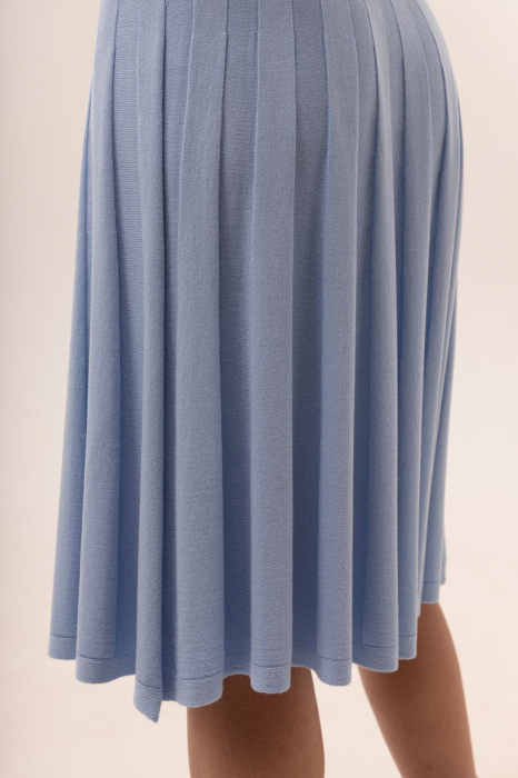 COMPLEU VASCOZA TRICOTAT BLUZA DAMA SI FUSTA EVAZATA CU PLIURI 151F365 [6]