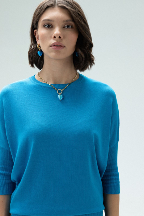 COMPLEU VASCOZA TRICOTAT BLUZA DAMA SI FUSTA EVAZATA CU PLIURI 151F365 [5]