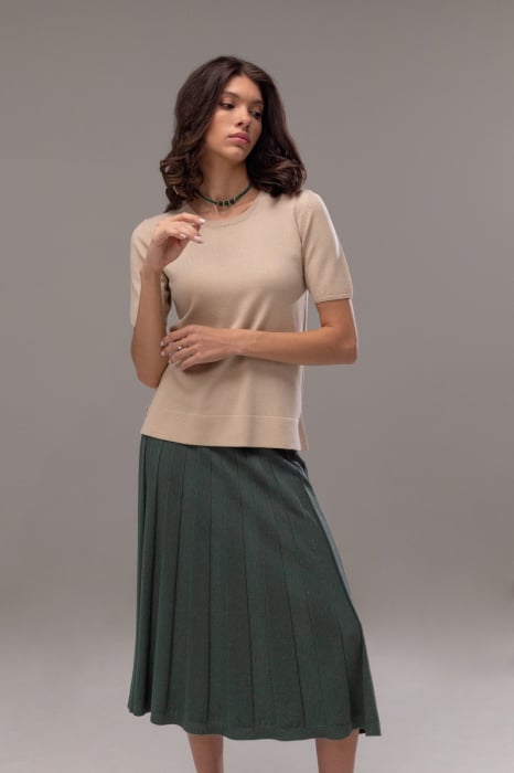 HERMINA BLUZA DAMA CLASICA TRICOTATA cu decolteu oval MS164 [2]