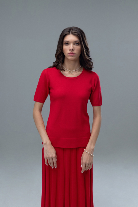 HERMINA BLUZA DAMA CLASICA TRICOTATA cu decolteu oval MS164 [3]