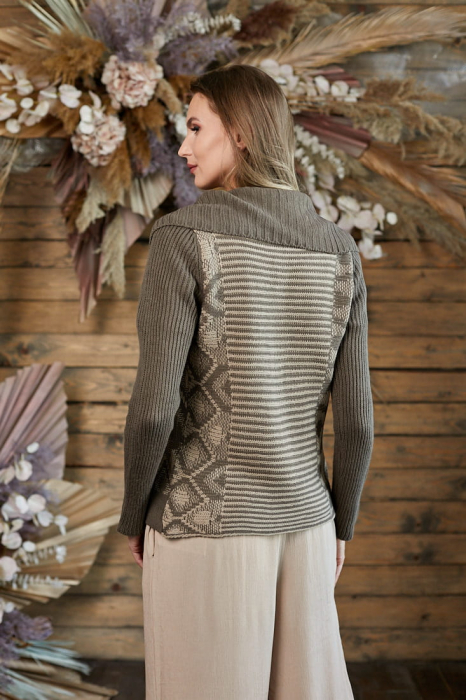 Hermina Cardigan Dama Guler Sal Tricotat S0420 [2]