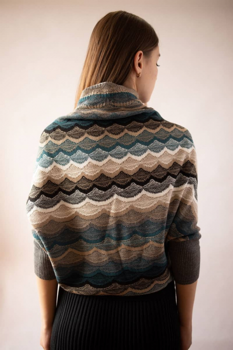 Hermina Cardigan Dama Guler Sal Tricotat S0720 [2]
