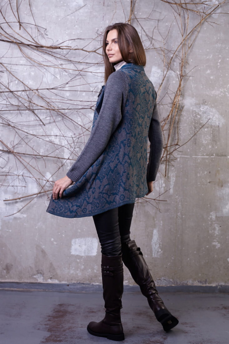 Hermina Cardigan Dama cu Brosa Tricotat S1520 [3]