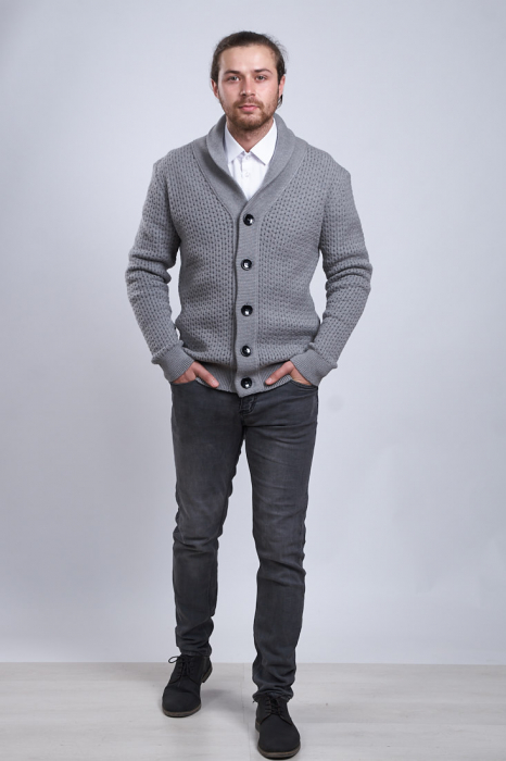 Hermina Cardigan Barbati Tricotat Bumbac 202 [2]