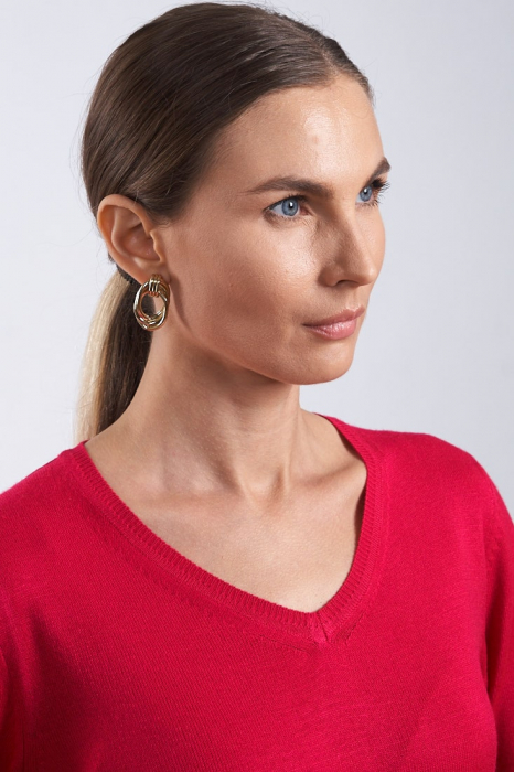 Hermina Pulover Dama Decolteu-V Tricotat ML134 [4]