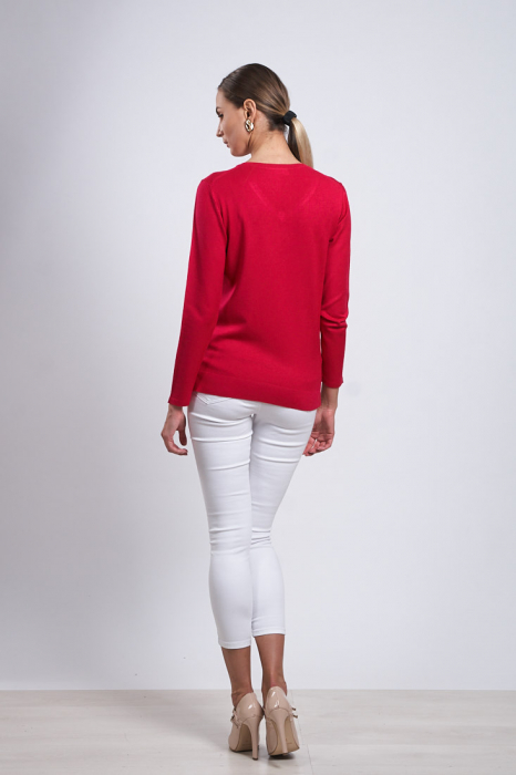 Hermina Pulover Dama Decolteu-V Tricotat ML134 [3]