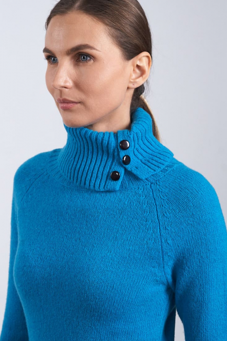 Hermina Pulover Dama Guler Inalt Tricotat Lana 144 [3]