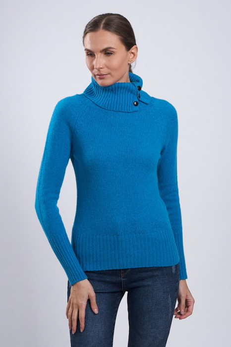 Hermina Pulover Dama Guler Inalt Tricotat Lana 144 [2]