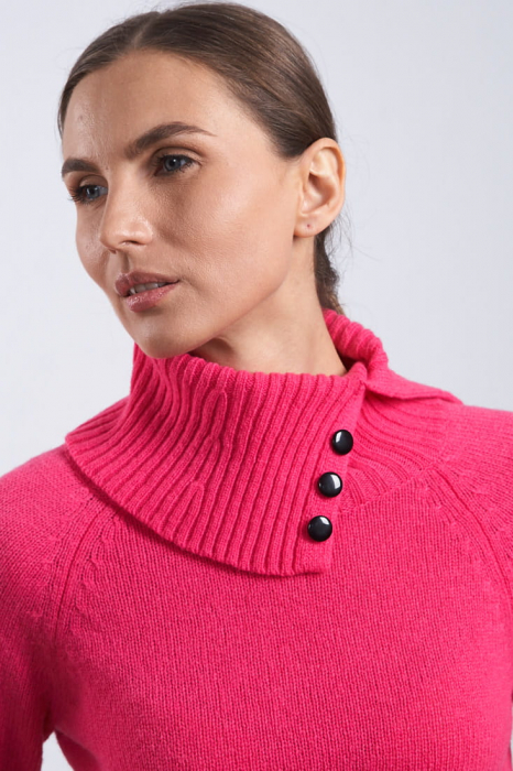 Hermina Pulover Dama Guler Inalt Tricotat Lana 144 [2]