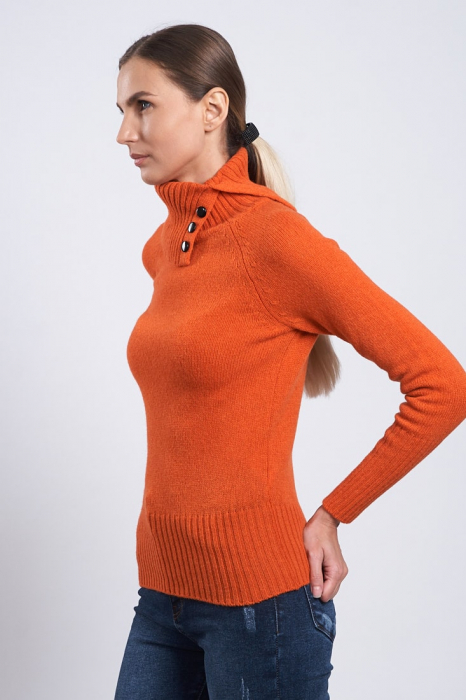 Hermina Pulover Dama Guler Inalt Tricotat Lana 144 [2]