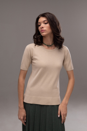 Bluze - HERMINA BLUZA DAMA CLASICA TRICOTATA cu decolteu oval MS164