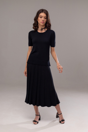 Noutati - HERMINA BLUZA DAMA CLASICA TRICOTATA cu decolteu oval MS164