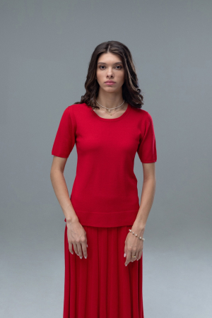 HERMINA BLUZA DAMA CLASICA TRICOTATA cu decolteu oval MS164 [2]